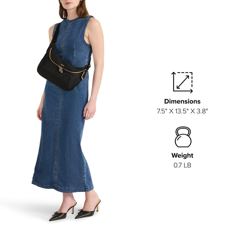 Tumi Womens Alabama Crossbody/Sling Black/Gold One Size