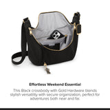 Tumi Womens Alabama Crossbody/Sling Black/Gold One Size