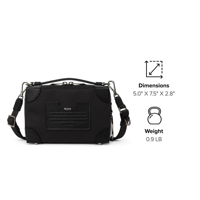 Tumi Womens Small Soft Trunk Crossbody Black Studded One Size