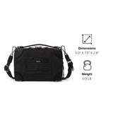Tumi Womens Small Soft Trunk Crossbody Black Studded One Size