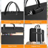 TUNROP Laptop Bag,15.6 Inch Laptop Case with 13 Pockets Accordion File Organizer,Durable & Water - Repellent Fabric Computer Bag Compatible for Lenovo, HP, Dell, MacBook,Gifts for Women Men