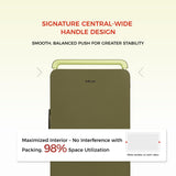 TUPLUS 20” Carry - On Hardside Luggage Lightweight ABS Travel Suitcase with Wide Handle Spinner Wheels TSA Combination Lock, Balance Series 2.0,Moss Green