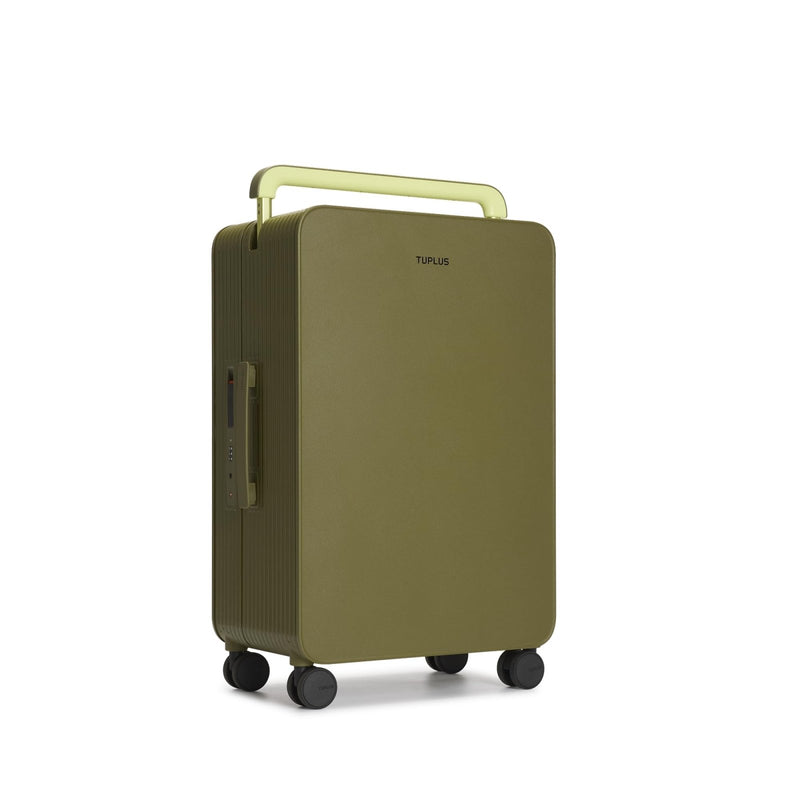 TUPLUS 20” Carry - On Hardside Luggage Lightweight ABS Travel Suitcase with Wide Handle Spinner Wheels TSA Combination Lock, Balance Series 2.0,Moss Green