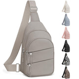 Tuwubi Crossbody Bags for Women, Sling Bag for Men, Small Hiking Backpack Anti Theft Lightweight for Outdoors Travel (M, Khaki)