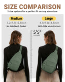 Tuwubi Crossbody Bags for Women, Sling Bag for Men, Small Hiking Backpack Anti Theft Lightweight for Outdoors Travel （M, Sage Green）