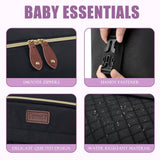Tuwubi Diaper Bag Tote,Baby Diaper Bag with Pacifier Case Large Travel Diaper Tote Caddy for Mom and Dad Multifunction Large Baby Bag - M - Black