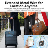 TUXON Compatible with Apple AirTag Secure Lock with Wire Cable, 3 - Digit Combination Luggage Locks, Alloy Body Ultra Durable Anti - Lost Protective Case for Luggage, Bags, Suitcase, and Backpacks (BLACK)