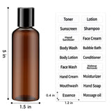 TUZAZO 10 Pack 3.4 oz Amber Plastic Travel Bottles for Toiletries TSA Approved Leakproof Travel Size Containers Empty Small Plastic Shampoo Lotion Bottles with Labels