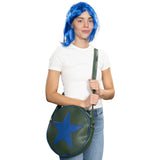 TV Store Scott Pilgrim vs. The World Ramona Flowers Star Circle Messenger Bag (Hunter Green/Navy)