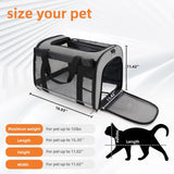 TWDEPART Cat Carrier Backpack - Multifunctional, Firm & Foldable with Roll - Up Shade, Breathable Design Includes Collapsible Bowl & Cushion (Grey)