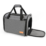 TWDEPART Cat Carrier Backpack - Multifunctional, Firm & Foldable with Roll - Up Shade, Breathable Design Includes Collapsible Bowl & Cushion (Grey)