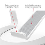 Twelve South Curve SE Ergonomic Aluminum Laptop and MacBook Stand with Anti - Slip Silicone to Prevent Scratching | Compatible with 11" to 17” laptops