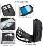 Tzowla 40L Expandable Travel Laptop Backpack for Men Women Carry on Flight Approved,Large Capacity Anti Theft Backpacks with Giant Tumbler Holder Pocket,Personal Item Bag Fit 17.3" Computer（Black
