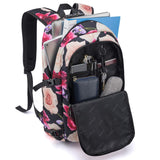 Tzowla Business Laptop Backpack Water Resistant Anti - Theft with USB Charging Port and Lock 15.6 Inch Computer Backpacks for Men, Women, Casual Hiking Travel Daypack (Flower)