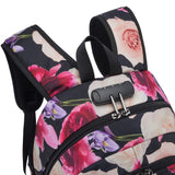 Tzowla Business Laptop Backpack Water Resistant Anti - Theft with USB Charging Port and Lock 15.6 Inch Computer Backpacks for Men, Women, Casual Hiking Travel Daypack (Flower)