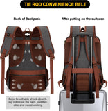 Tzowla Canvas Laptop Backpack, Bag for Men Women,Travel Work Rucksack Fits 15.6 Inch Laptop, Large Capacity Bookbag(Dark Grey)