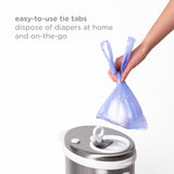 Ubbi Disposable Diaper Sacks, Lavender Scented, Easy - To - Tie Tabs, Diaper Disposal or Pet Waste Bags, 200 Count