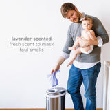 Ubbi Disposable Diaper Sacks, Lavender Scented, Easy - To - Tie Tabs, Diaper Disposal or Pet Waste Bags, 200 Count