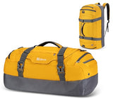 Ubon Duffel Backpack Gym Bag with Shoe Compartment Yellow 55L