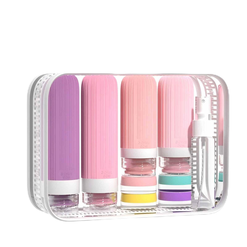 Udihch Travel Bottles - 16 Pack 3.4oz Portable, TSA Approved Leak - Proof Silicone Toiletry Containers, Refillable Squeezable for Shampoo, Conditioner, Cologne, Perfume & Lotion – On - the - Go Essentials