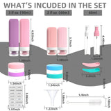 Udihch Travel Bottles - 16 Pack 3.4oz Portable, TSA Approved Leak - Proof Silicone Toiletry Containers, Refillable Squeezable for Shampoo, Conditioner, Cologne, Perfume & Lotion – On - the - Go Essentials