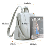 UEIRY Leather Backpack Purses, Anti - theft Genuine Leather Backpack Bags for Women, Large Capcacity Fashion Convertible Shouler Bags for School Travel Daily