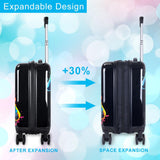 UFNDC Lightweight Hardshell Spinner Kids Suitcase Set 2PCS with Wheels - Airplane Approved Carry - On Luggage for Boys & Children Ages 3 - 10, Fun Game Rolling Suitcases for Elementary Toddler Travel