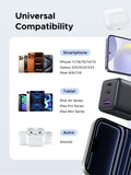 UGREEN 3 - Port 30W USB C Charger, GaN II Compact iPhone Charger Fast Charging, Type C Power Adapter for iPhone 17/16/15 Series, Galaxy S26/S25/24, iPad, MacBook, Matt Black