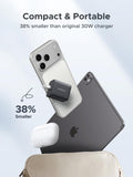 UGREEN 3 - Port 30W USB C Charger, GaN II Compact iPhone Charger Fast Charging, Type C Power Adapter for iPhone 17/16/15 Series, Galaxy S26/S25/24, iPad, MacBook, Matt Black