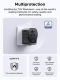 UGREEN 65W Max Universal Travel Adapter, International Power Adapter with 2 USB - C, 1 USB - A, European Travel Plug Suitable for DE/UK/US/AU and 200+ Countries, Travel Essentials, Black