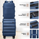 UKEIN Luggage Set with Backpack,Polycarbonate Carry On Luggage Airline Approved with Spinner Wheels, Hardshell Travel Suitcase with TSA Lock,Suitcase Set 3 Piece