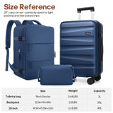 UKEIN Luggage Set with Backpack,Polycarbonate Carry On Luggage Airline Approved with Spinner Wheels, Hardshell Travel Suitcase with TSA Lock,Suitcase Set 3 Piece