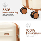 UKEIN Luggage Set with Backpack,Polycarbonate Carry On Luggage Airline Approved with Spinner Wheels, Hardshell Travel Suitcase with TSA Lock,Suitcase Set 3 Piece