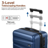 UKEIN Luggage Set with Backpack,Polycarbonate Carry On Luggage Airline Approved with Spinner Wheels, Hardshell Travel Suitcase with TSA Lock,Suitcase Set 3 Piece