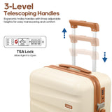 UKEIN Luggage Set with Backpack,Polycarbonate Carry On Luggage Airline Approved with Spinner Wheels, Hardshell Travel Suitcase with TSA Lock,Suitcase Set 3 Piece