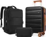 UKEIN Luggage Set with Backpack,Polycarbonate Carry On Luggage Airline Approved with Spinner Wheels, Hardshell Travel Suitcase with TSA Lock,Suitcase Set 3 Piece