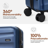 UKEIN Luggage Set with Backpack,Polycarbonate Carry On Luggage Airline Approved with Spinner Wheels, Hardshell Travel Suitcase with TSA Lock,Suitcase Set 3 Piece