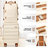 UKEIN Luggage Set with Backpack,Polycarbonate Carry On Luggage Airline Approved with Spinner Wheels, Hardshell Travel Suitcase with TSA Lock,Suitcase Set 3 Piece