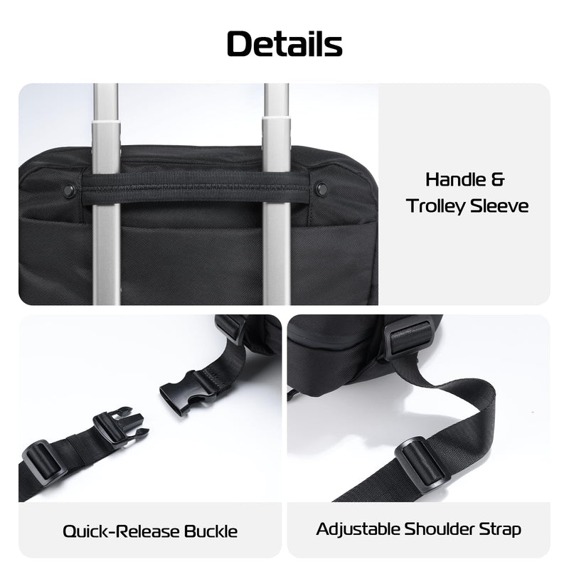ULANZI Camera Sling Bag, Water - Resistant Camera Case with Tripod Holder, DSLR/SLR/Mirrorless Camera Bags Crossbody for photographers - Black