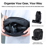 ULANZI Camera Sling Bag, Water - Resistant Camera Case with Tripod Holder, DSLR/SLR/Mirrorless Camera Bags Crossbody for photographers - Black