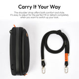 ULANZI YY08 Sling Bag Everyday Shoulder Bag for DJI Osmo Pocket 3/GoPro/Insta360 Action Cameras, Vlog Photography Crossbody Portable Bag Small Camera Case w Detachable Strap, 2L, Gray