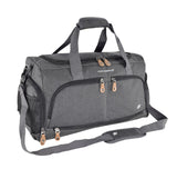 Ultimate Gym Bag 2.0: The Durable Crowdsource Designed Duffel Bag with 10 Optimal Compartments Including Water Resistant Pouch (Charcoal, Medium (20")) (Charcoal)