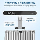 Ultrean Luggage Scale, 110lb Digital Suitcase Weight Scale for Travel, Portable Handheld Baggage Scale with Rubber Paint, Hook, Battery Included