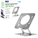 Uncaged Ergonomics Swivel Laptop Stand for Desk, Adjustable Computer iPad Stand for Desk w/ 360 Rotation, Portable Laptop Holder for Home Office Ergonomic Supplies