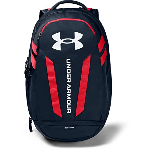 Under Armour Unisex-Adult Hustle 5.0 Backpack , Academy Blue (409)/White , One Size Fits All | Backpacks4Less