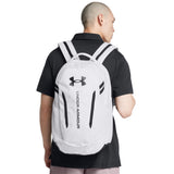 Under Armour Unisex - Adult Hustle 6.0 Backpack, (100) White/White/Black, One Size Fits Most