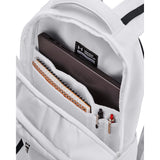 Under Armour Unisex - Adult Hustle 6.0 Backpack, (100) White/White/Black, One Size Fits Most