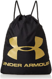 Under Armour Unisex - Adult Ozsee Sackpack , Black (010)/Metallic Gold , One Size Fits All
