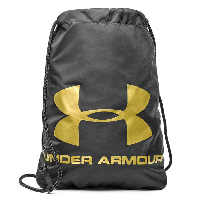 Under Armour Unisex - Adult Ozsee Sackpack , Black (010)/Metallic Gold , One Size Fits All
