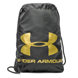 Under Armour Unisex-Adult Ozsee Sackpack , Black (010)/Metallic Gold , One Size Fits All